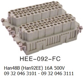 HEE-092-FC  Han 48B(Han92EE) 16A 500V 09 32 046 3101 with 09 32 046 3111 crimp 92pin-female-OUKERUI-Harting-Heavy-duty-connector.jpg